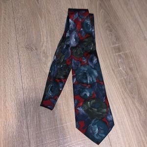 Windridge blue green red floral formal tie